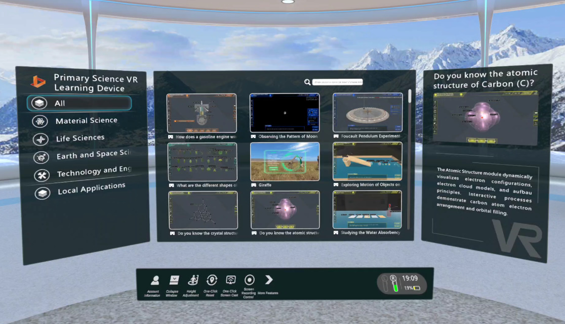 Primary Science VR Learning Device