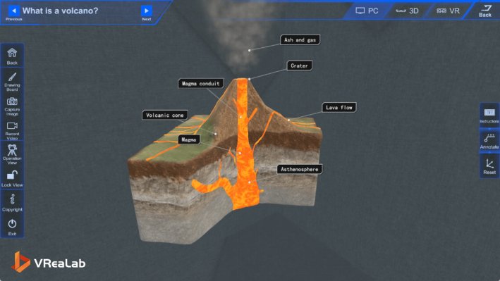 VR Science Lab interactive capabilities