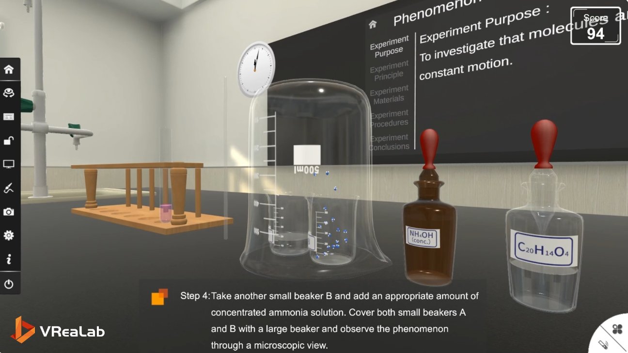 VR Chemistry Lab - carbon monoxide and iron oxide redox reaction simulation