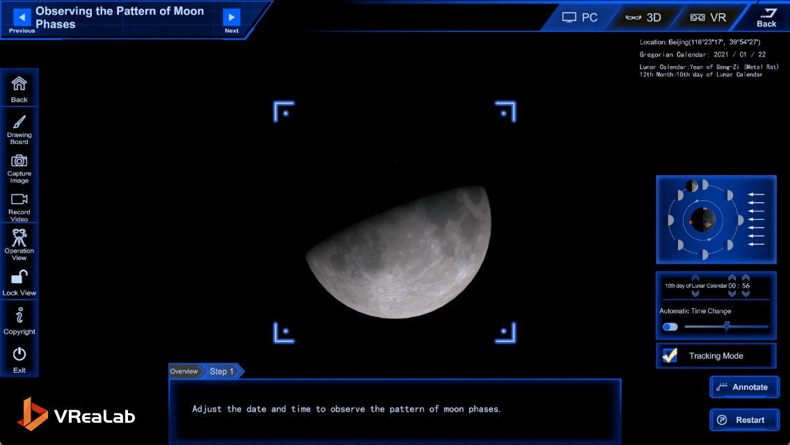 Sun-Earth-Moon geometry showing how moon phases form